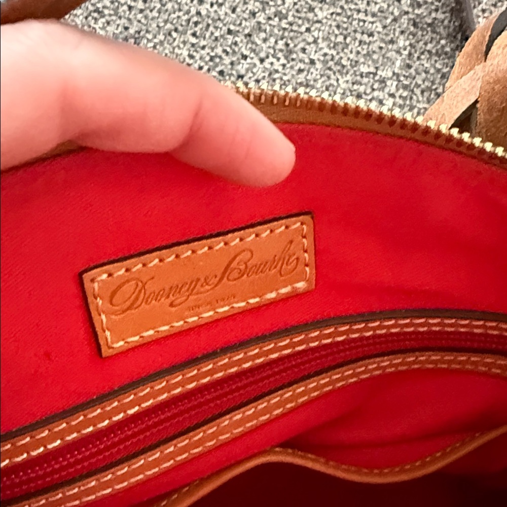 Dooney & Bourke Black and Brown Leather Tote - Picture 4 of 6